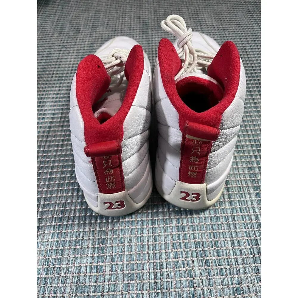 Nike Air Jordan 12 Retro Fiba 2019 Size 10 130690-107 White/Red/Gold Athletic
